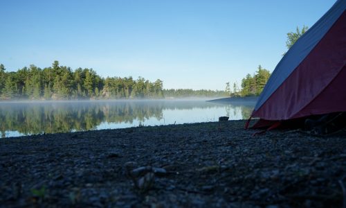 Campsite scenery reflection Campsite scenery reflection
